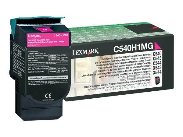 Lexmark - Hohe Ergiebigkeit - Magenta - Original - Tonerpatrone LCCP, LRP - für Lexmark C540, C543, C544, C546, X543, X544, X546, X548