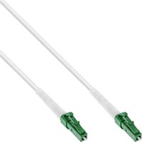 InLine - Netzwerkkabel - LC/APC (M) gewinkelt zu LC/APC (M) gewinkelt - 50 m - 3 mm - Glasfaser - Simplex - 9/125 Mikrometer - G.652D/OS2 - halogenfrei - weiß