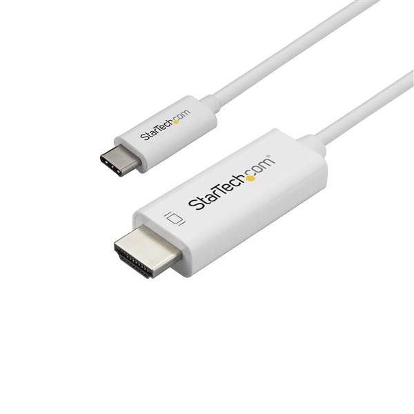 StarTech 1m USB-C auf HDMI Kabel - Monitorkabel - 4K bei 60Hz - USB Typ C zu HDMI Kabel - Weiß - Externer Videoadapter - VL100 - USB-C - HDMI - weiß