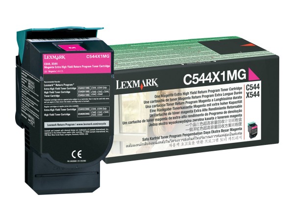 Lexmark - Besonders hohe Ergiebigkeit - Magenta - Original - Tonerpatrone LCCP, LRP - für Lexmark C544, C546, X544, X546, X548