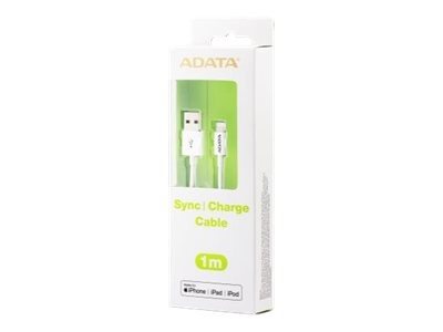 ADATA - Lade-/Datenkabel - USB männlich zu Lightning männlich - 1 m - weiß