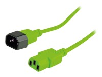 Roline - Stromkabel - IEC 60320 C14 bis IEC 60320 C13 - Wechselstrom 250 V - 10 A - 1.8 m - geformt - grün