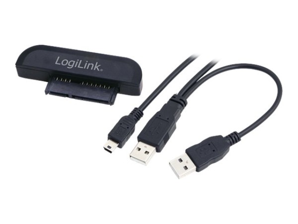 LogiLink - Serieller Adapter - USB, Mini-USB, Typ B (M) zu SATA