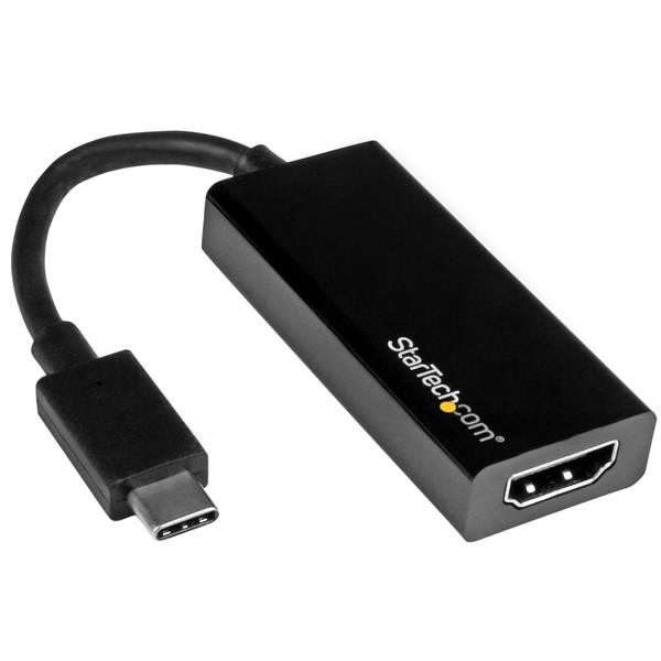 StarTech USB-C auf HDMI Adapter - Thunderbolt 3 kompatibel - Schwarz - 4K 30Hz - Externer Videoadapter - USB-C - HDMI - Schwarz - für P/N: BNDTB10GI, BNDTB210GSFP, BNDTB410GSFP, BNDTB4M2E1, BNDTBUSB3142, TB3DK2DPM2