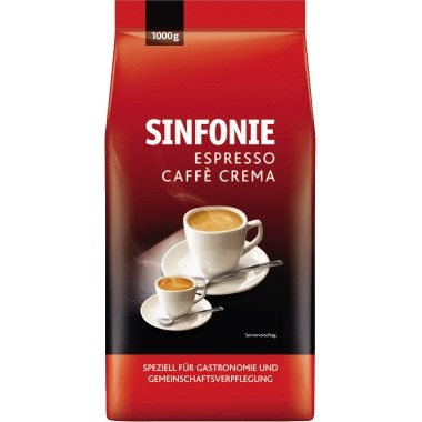 JACOBS Kaffee Sinfonie Caffe Crema Espresso 4019141 ganze Bohne 1.000g