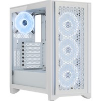 CORSAIR iCUE 4000D RGB Airflow - Mid tower - E-ATX - Seitenteil mit Fenster (gehärtetes Glas) - keine Spannungsversorgung (ATX) - True White - USB/Audio