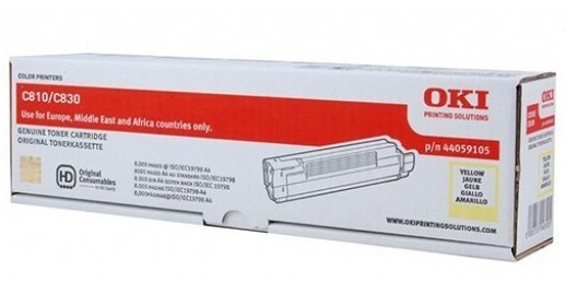 OKI - Gelb - Original - Tonerpatrone - für C810CDTN, 810DN, 810N, 830CDTN, 830dn, 830dtn, 830n