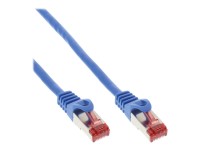 InLine - Patch-Kabel - RJ-45 (M) bis RJ-45 (M) - 3 m - SFTP, PiMF - CAT 6 - halogenfrei, geformt, ohne Haken - Blau