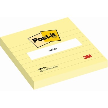 Post-it Haftnotiz 675YL Xl-Block liniert 300Bl