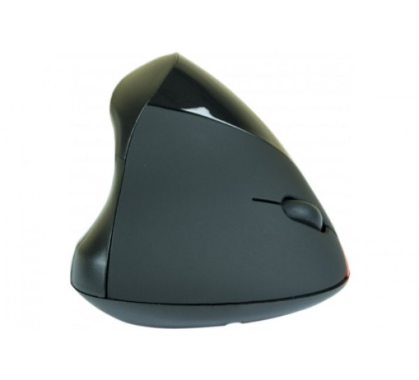 Exertis Connect - Vertikale Maus - ergonomisch - optisch - 5 Tasten - kabellos - 2.4 GHz - kabelloser Empfänger (USB) - Schwarz