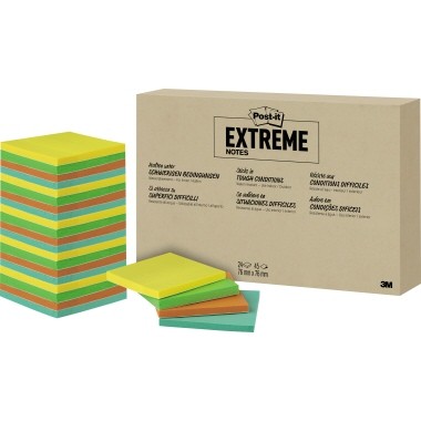 Post-it Extreme Notes EXTRM33- 24-EU1 76x76mm 45Bl sort 24St