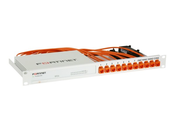 Rackmount.IT RM-FR-T10 - Rackmontagesatz - RJ-45 X 11 - RAL 9003, Signal White - 1U - 48.3 cm (19") - für Fortinet FortiGate 60E, 61E