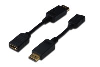 ASSMANN DisplayPort Adapter - Videoadapter - DisplayPort männlich zu HDMI weiblich - 15 cm - Doppelisolierung - Schwarz