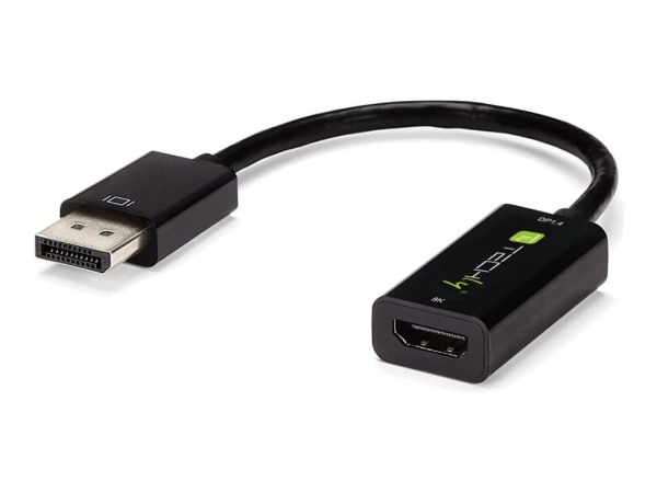 TECHly - Videoadapter - DisplayPort männlich zu HDMI weiblich - 24.5 cm - Schwarz - aktiv, Support von 8K 30 Hz