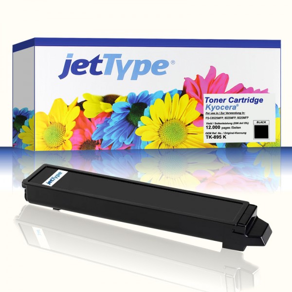 jetType Toner kompatibel zu Kyocera 1T0T2K00NL TK895K Schwarz 12.000 Seiten 1 Stück