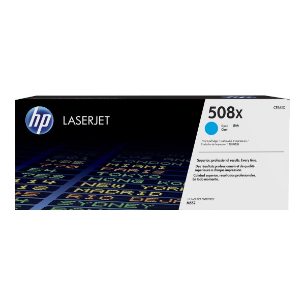 HP 508X - Hohe Ergiebigkeit - Cyan - Original - LaserJet - Tonerpatrone (CF361X) - für LaserJet Enterprise MFP M577; LaserJet Enterprise Flow MFP M577