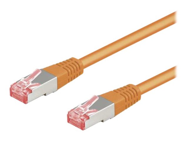 goobay - Netzwerkkabel - RJ-45 (M) bis RJ-45 (M) - 5 m - Paare in Metallfolie (PiMf) - CAT 6 - halogenfrei, geformt - orange