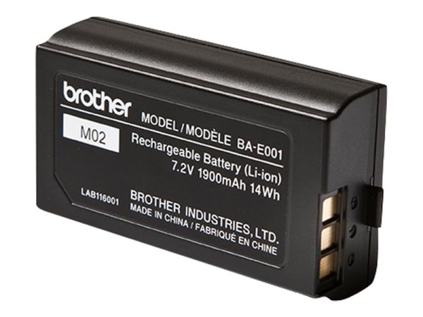 Brother BA-E001 - Drucker-Batterie - 1 x Lithium-Ionen - für Brother PT-P750; P-Touch PT-750, E300, E500, E550, H500, H75, P750; P-Touch EDGE PT-P750