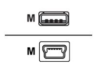 Sharkoon - USB-Kabel - Mini-USB, Typ B (M) bis USB (M) - USB 2.0 - 3 m - Schwarz