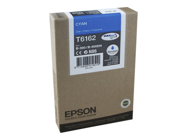 Epson T6162 - 53 ml - Cyan - original - Tintenpatrone - für B 300, 310N, 500DN, 510DN