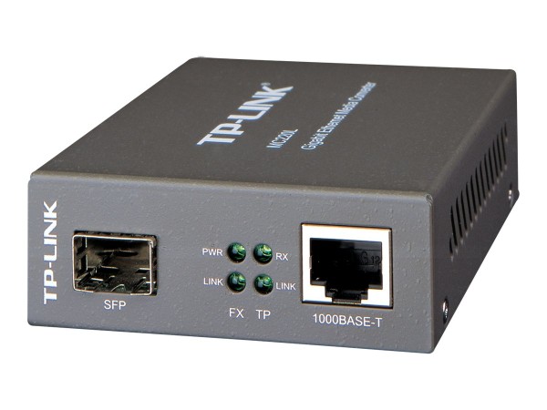 TP-Link MC220L - Medienkonverter - 1GbE - 1000Base-LX, 1000Base-SX, 1000Base-LH - RJ-45 / SFP (mini-GBIC) - bis zu 10 km - 850 nm / 1310 nm - für P/N: TL-MC1400
