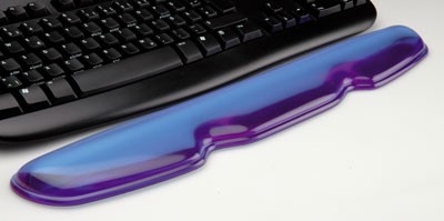 Secomp - Tastatur-Handgelenkauflage - durchsichtig blau