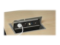 Bachmann CONEO - Steckdosenleiste - Eingabe, Eingang GST18 - Ausgangsanschlüsse: 1 (Stromversorgung, 2 x USB) - 20 cm Schnur - metallisch grau, RAL 9006