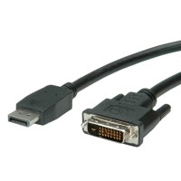 VALUE - Videokabel - Dual Link - DisplayPort (M) bis DVI-D (M) - 2 m - Daumenschrauben - Schwarz