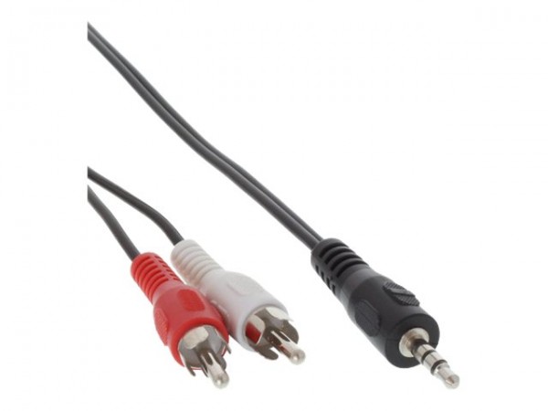 InLine - Audiokabel - Stereo Mini-Klinkenstecker (M) bis RCA x 2 (M) - 3 m - Schwarz