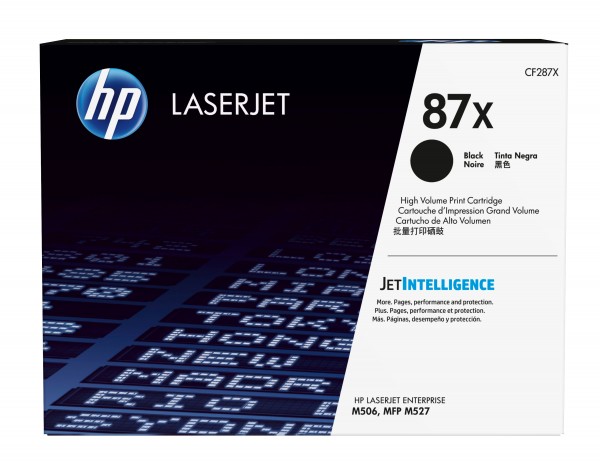 HP 87X - Hohe Ergiebigkeit - Schwarz - Original - LaserJet - Tonerpatrone (CF287X) - für LaserJet Managed E50045; LaserJet Managed Flow MFP E52545