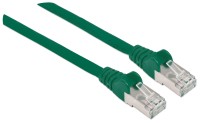 Intellinet Network Patch Cable, Cat6A, 0.5m, Green, Copper, S/FTP, LSOH / LSZH, PVC, RJ45, Gold Plated Contacts, Snagless, Booted, Polybag - Patch-Kabel (DTE) - RJ-45 (M) bis RJ-45 (M) - 50 cm - SFTP, PiMF - CAT 6a - IEEE 802.3af - halogenfrei, geformt, ohne Haken - grün