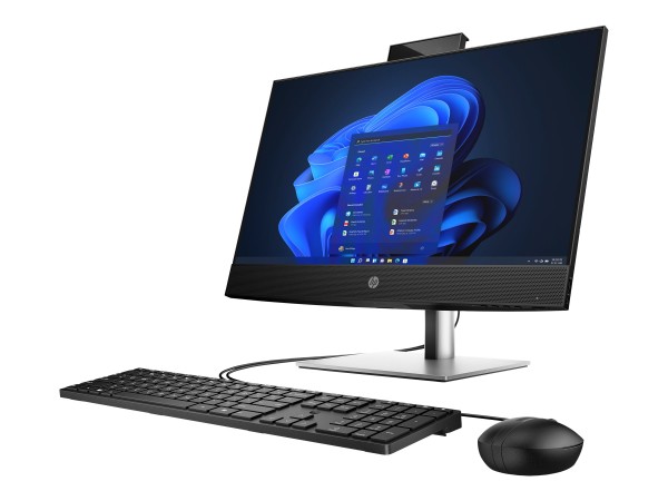 HP ProOne 440 G9 - All-in-One (Komplettlösung) - Core i5 12400T / 1.8 GHz - RAM 8 GB - SSD 256 GB - NVMe - UHD Graphics 730 - GigE, Bluetooth 5.2, 802.11ax (Wi-Fi 6E) - WLAN: Bluetooth 5.2, 802.11a/b/g/n/ac/ax (Wi-Fi 6E) - Win 11 Pro - Monitor: LED 60.5 cm (23.8") 1920 x 1080 (Full HD) @ 60 Hz - Tastatur: Deutsch - mit HP 2 years Next Business Day Onsite Hardware Support for Desktops