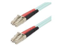 StarTech 25m (82ft) LC/UPC to LC/UPC OM4 Multimode Fiber Optic Cable, 50/125µm LOMMF/VCSEL Zipcord Fiber, 100G Networks, Low Insertion Loss, LSZH Fiber Patch Cord - Patch-Kabel - LC/UPC Multi-Modus (M) zu LC/UPC Multi-Modus (M) - 25 m - Glasfaser - Duplex - 50/125 Mikrometer - OM4 - halogenfrei, bis zu 100 Gbps Datentransferrate - Aquamarin