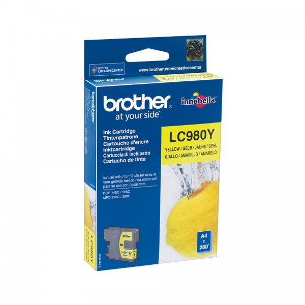 Brother LC980Y - Gelb - Original - Tintenpatrone - für Brother DCP-145, 163, 167, 193, 195, 197, 365, 373, 375, 377, MFC-250, 255, 290, 295, 297