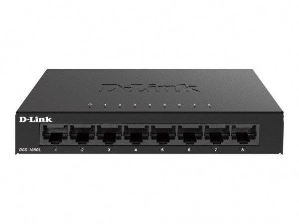 D-Link DGS 108GL - Switch - unmanaged - 8 x 10/100/1000 - Desktop