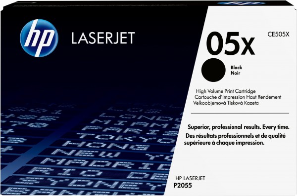 HP 05X - Hohe Ergiebigkeit - Schwarz - Original - LaserJet - Tonerpatrone (CE505X) - für LaserJet P2054, P2055, P2056, P2057