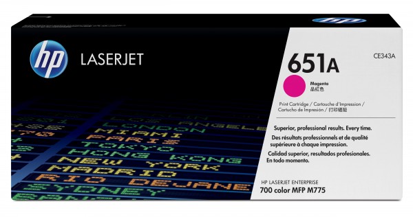 HP 651A - Magenta - original - LaserJet - Tonerpatrone (CE343A) - für Color LaserJet Enterprise MFP M775dn, MFP M775f, MFP M775z, MFP M775z+