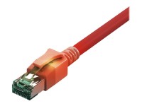 saCon - Patch-Kabel - RJ-45 (M) zu RJ-45 (M) - 0.5 m - SFTP - CAT 6a - IEEE 802.5/IEEE 802.3 - halogenfrei - Rot