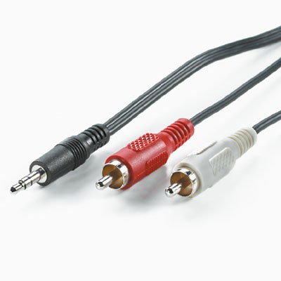 Roline - Audiokabel - Stereo Mini-Klinkenstecker männlich zu RCA männlich - 10 m - abgeschirmt - Schwarz