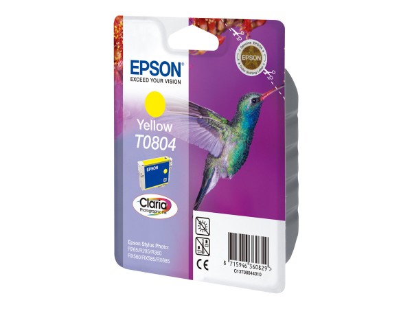 Epson T0804 - 7.4 ml - Gelb - original - Blisterverpackung - Tintenpatrone - für Stylus Photo P50, PX650, PX660, PX700, PX710, PX720, PX730, PX800, PX810, PX820, PX830