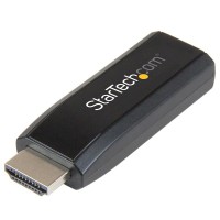 StarTech HDMI to VGA Adapter - Aux Audio Output - Compact - 1920x1200 - HDMI to VGA (HD2VGAMICRA) - Videokonverter - HDMI - VGA - Schwarz