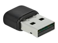 Delock Bluetooth 4.2 and Dualband WLAN ac/a/b/g/n 433 Mbps USB Adapter - Netzwerkadapter - USB 2.0 - Wi-Fi 5, Bluetooth 4.2 - Schwarz
