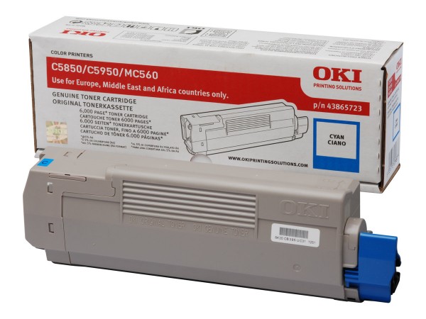 OKI - Cyan - Original - Tonerpatrone - für OKI MC560dn, MC560n; C5850dn, 5850n, 5950cdtn, 5950dn, 5950dtn, 5950n