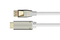 PYTHON PYT M0221 - DP 1.4 auf HDMI 2.0 A Stecker Nylon 4Ka60Hz 1 m weiß - Digital/Daten - Digital/D