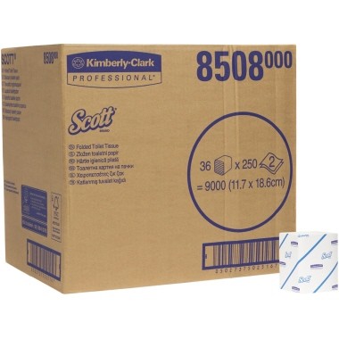 Scott Toilettenpapier 8508 2lagig 18,6x11,7cm ws 36x220 Bl./Pack.