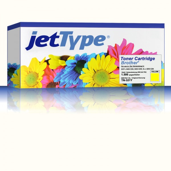jetType Toner kompatibel zu Brother TN-321Y gelb 1.500 Seiten 1 Stück