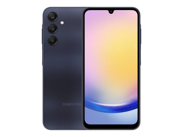 Samsung Galaxy A25 - 5G Smartphone - Dual-SIM - RAM 6 GB / Interner Speicher 128 GB - microSD slot - OLED-Display - 6.5" - 2340 x 1080 Pixel (120 Hz) - Triple-Kamera 50 MP, 8 MP, 2 MP - front camera 13 MP - Blue Black