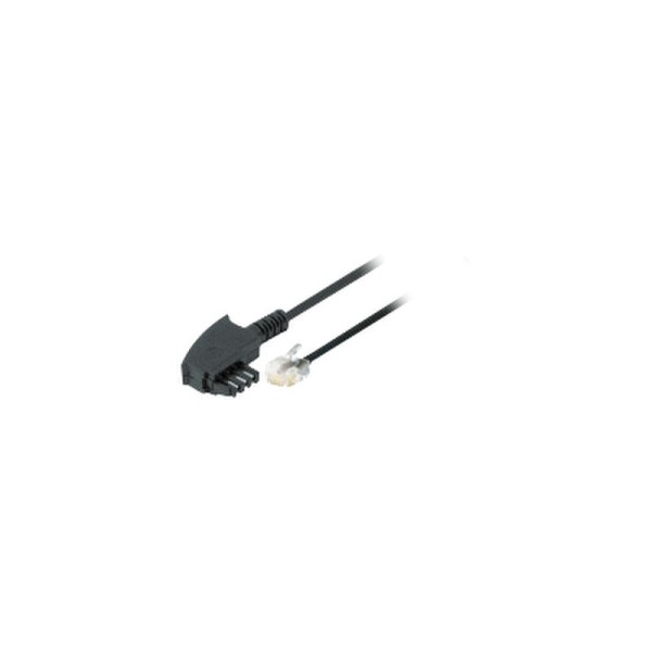 exertis Connect - Telefonkabel - TAE-F (M) zu RJ-11 (M) - 6 m - Schwarz