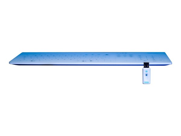 CleanKeys CK4W - Tastatur - mit Touchpad - kabellos - 2.4 GHz - Deutsch - weiß