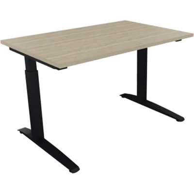Schreibtisch Kufe Einzels. Quadrat B1200xT800xH650-850 an/Eiche Natur Schreibtisch Kufe Einzels. Quadrat B1200xT800xH650-850 an/Eiche Natur